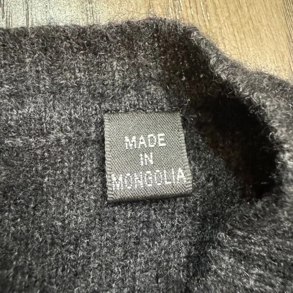 Men's Lenor Romano 100% Cashmere‎ Sweater XL Plaid Knit Crew Neck Mongolia - Picture 7 of 11